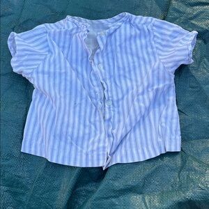 Striped Short Sleeve Button-Up Shirt